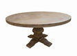 Florence Rustic Smoke Round Pedestal Dining Table by Coaster at Eve Furniture