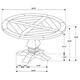 Florence Rustic Smoke/Oatmeal 5-Piece Round Dining Set by Coaster at Eve Furniture