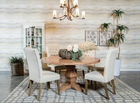 Florence Rustic Smoke/Oatmeal 7-Piece Round Dining Set by Coaster at Eve Furniture