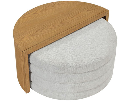 Florence Sand Nesting Cocktail Table with Castered Ottoman by Steve Silver at Eve Furniture