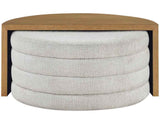 Florence Sand Nesting Cocktail Table with Castered Ottoman by Steve Silver at Eve Furniture