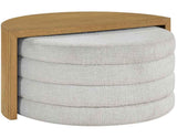 Florence Sand Nesting Cocktail Table with Castered Ottoman by Steve Silver at Eve Furniture