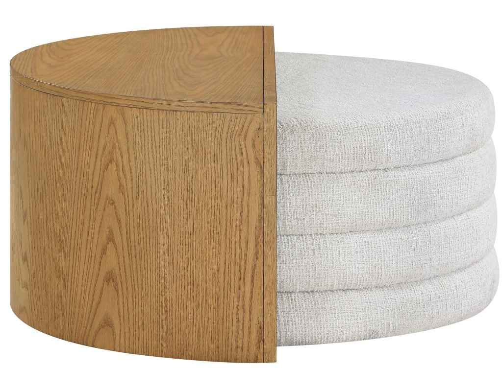 Florence Sand Nesting Cocktail Table with Castered Ottoman by Steve Silver at Eve Furniture