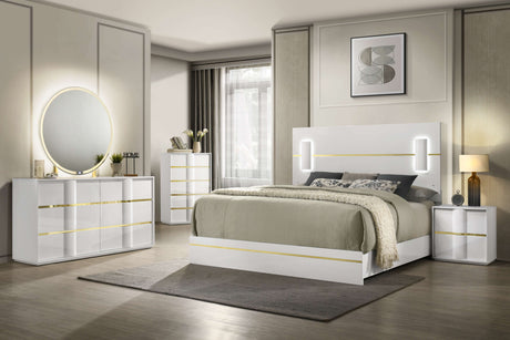 Florence White Bedroom Set by Cosmos Furniture at Eve Furniture