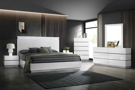 Florence White Platform Bedroom Set by New Era Innovations at Eve Furniture