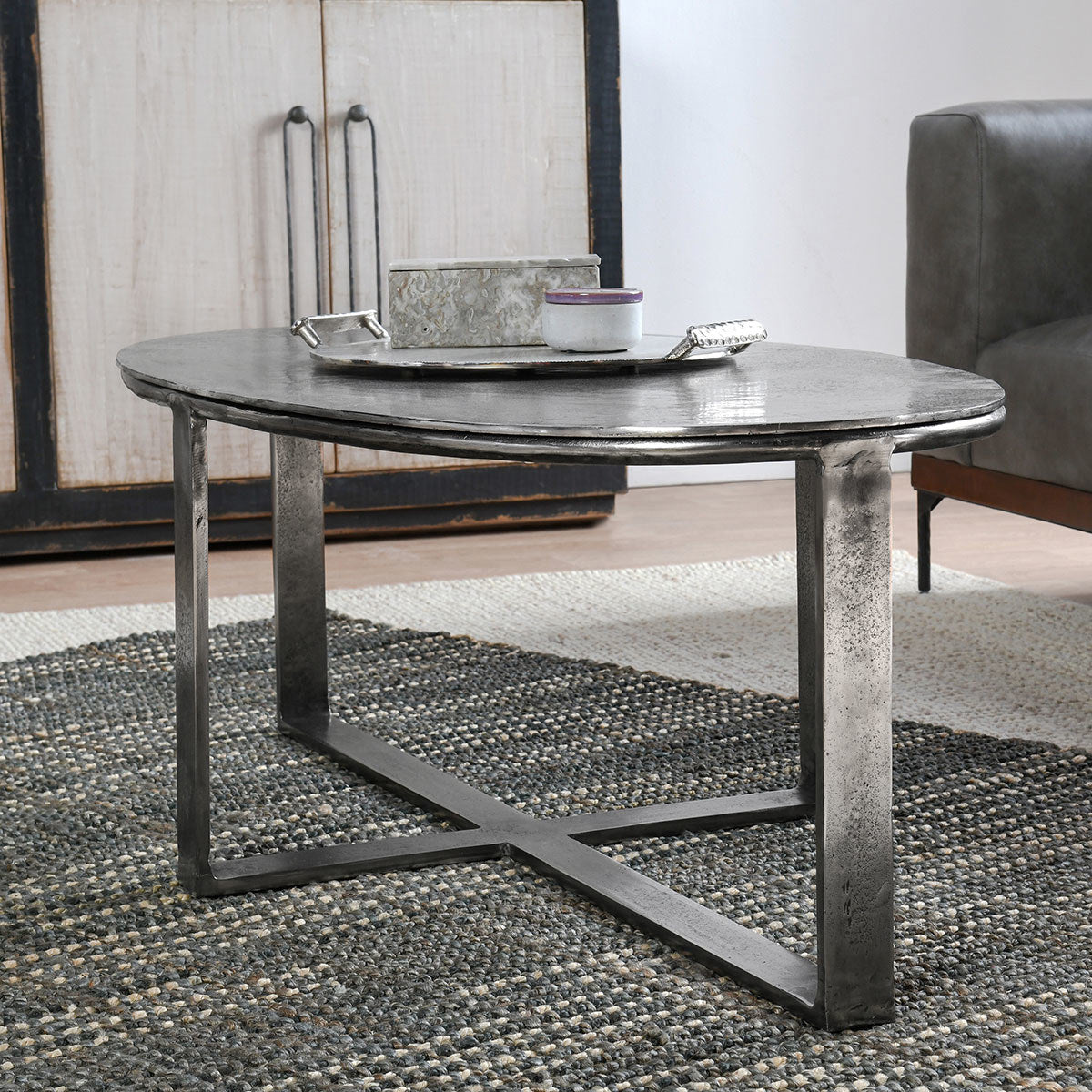 Flores Coffee Table - Nickle by Classic Home at Eve Furniture