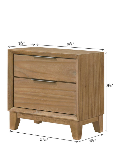 Florian Natural Nightstand by Crown Mark at Eve Furniture