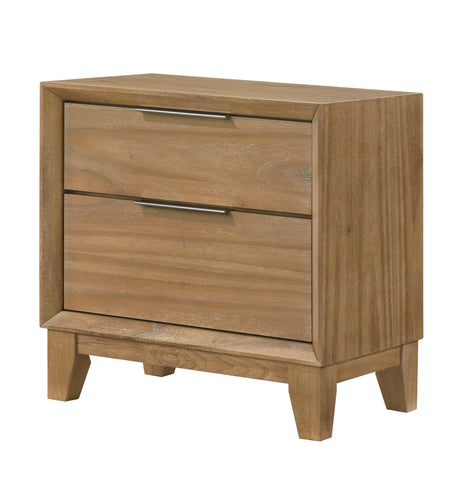 Florian Natural Upholstered Storage Platform Bedroom Set by Crown Mark at Eve Furniture