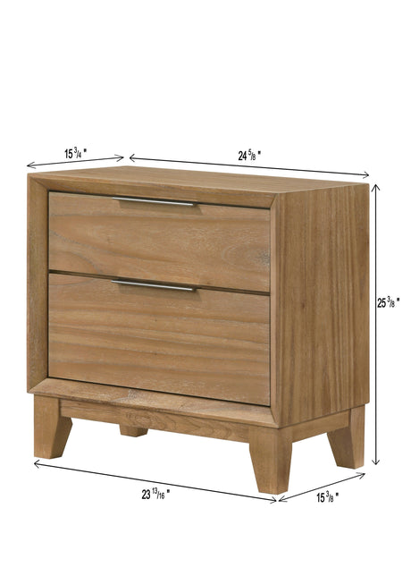 Florian Natural Upholstered Storage Platform Bedroom Set by Crown Mark at Eve Furniture