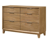 Florian Natural Upholstered Storage Platform Bedroom Set by Crown Mark at Eve Furniture