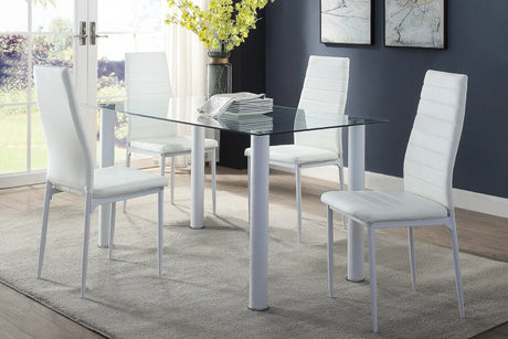 Florian White Dining Table by Homelegance at Eve Furniture
