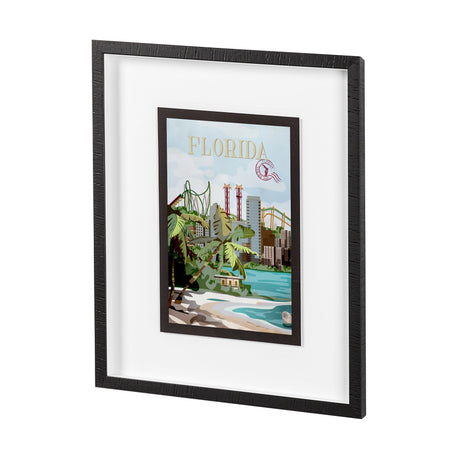 Florida Go USA (M) by Mercana Studio a Framed Art Print Matted under Glass by Mercana at Eve Furniture