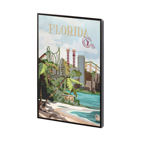 Florida Go USA (SM) by Mercana Studio a Hand Embellished Decograph Framed Art Print by Mercana at Eve Furniture