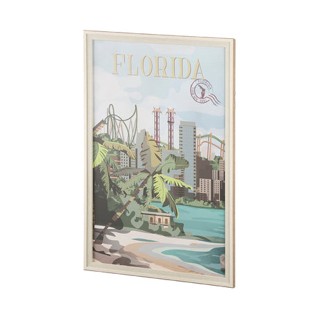 Florida Go USA (XL) by Mercana Studio a Hand Embellished Decograph Framed Art Print under Glass by Mercana at Eve Furniture