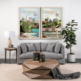 Florida Go USA (XL) by Mercana Studio a Hand Embellished Decograph Framed Art Print under Glass by Mercana at Eve Furniture