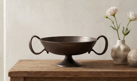 Floris Decorative Bowl Antique Brass Cast Aluminum by Moe's Home at Eve Furniture