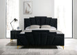 Florizel Black/Gold Upholstered Queen Bed by Furniture of America at Eve Furniture