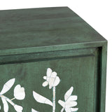 Flourish Green/White Two-Door Cabinet by Crestview at Eve Furniture