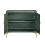 Flourish Green/White Two-Door Cabinet by Crestview at Eve Furniture