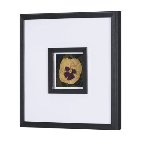 Flower Portrait I by Mercana Studio a Hand Embellished Textured Framed Art Print Matted under Glass by Mercana at Eve Furniture