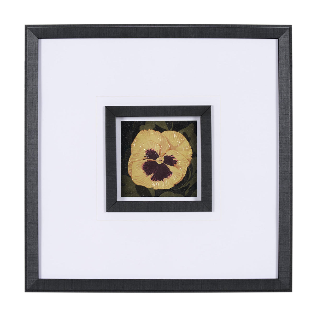 Flower Portrait I by Mercana Studio a Hand Embellished Textured Framed Art Print Matted under Glass by Mercana at Eve Furniture