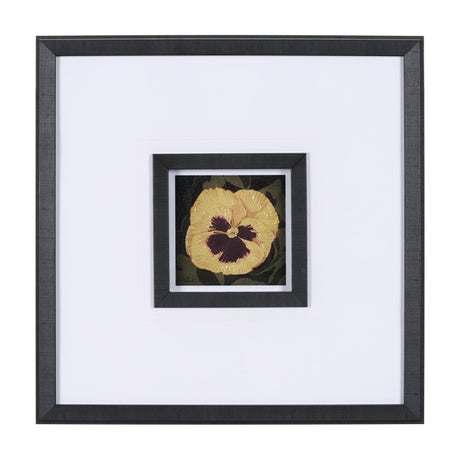 Flower Portrait I by Mercana Studio a Hand Embellished Textured Framed Art Print Matted under Glass by Mercana at Eve Furniture