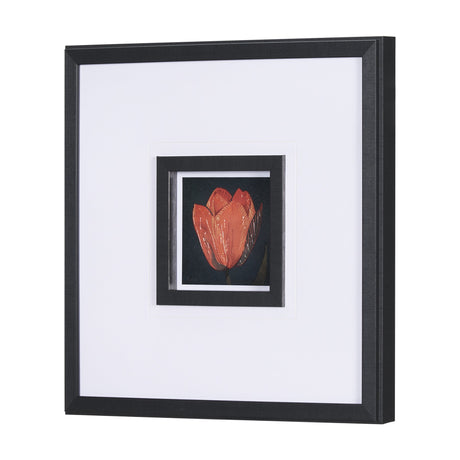 Flower Portrait II by Mercana Studio a Hand Embellished Textured Framed Art Print Matted under Glass by Mercana at Eve Furniture