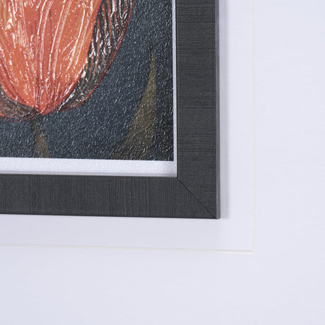 Flower Portrait II by Mercana Studio a Hand Embellished Textured Framed Art Print Matted under Glass by Mercana at Eve Furniture
