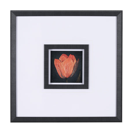 Flower Portrait II by Mercana Studio a Hand Embellished Textured Framed Art Print Matted under Glass by Mercana at Eve Furniture