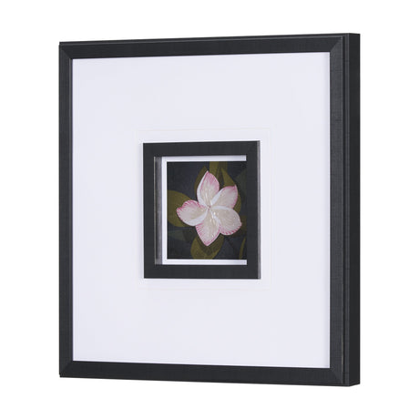 Flower Portrait III by Mercana Studio Hand Embellished Textured Framed Art Print Matted under Glass by Mercana at Eve Furniture