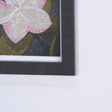 Flower Portrait III by Mercana Studio Hand Embellished Textured Framed Art Print Matted under Glass by Mercana at Eve Furniture