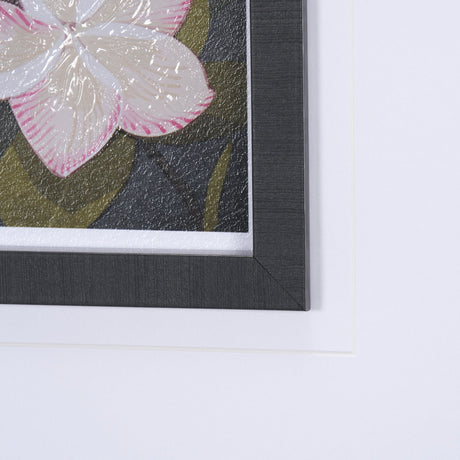 Flower Portrait III by Mercana Studio Hand Embellished Textured Framed Art Print Matted under Glass by Mercana at Eve Furniture