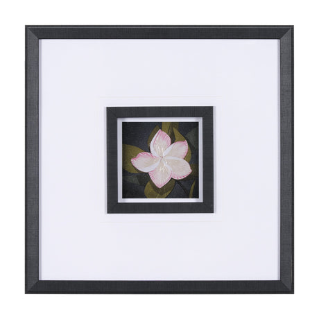Flower Portrait III by Mercana Studio Hand Embellished Textured Framed Art Print Matted under Glass by Mercana at Eve Furniture