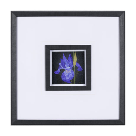 Flower Portrait IV by Mercana Studio a Hand Embellished Textured Framed Art Print Matted under Glass by Mercana at Eve Furniture
