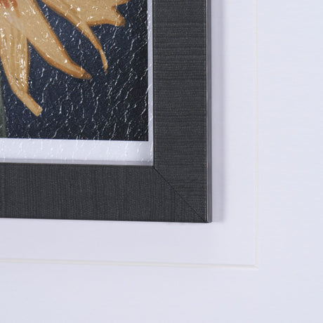 Flower Portrait IX by Mercana Studio a Hand Embellished Textured Framed Art Print Matted under Glass by Mercana at Eve Furniture