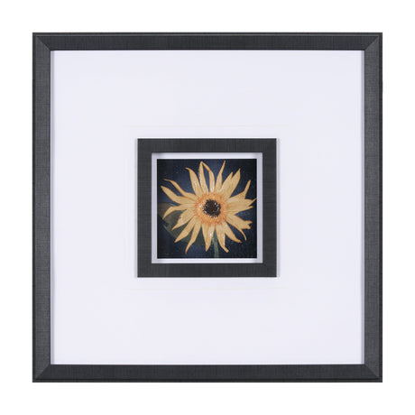 Flower Portrait IX by Mercana Studio a Hand Embellished Textured Framed Art Print Matted under Glass by Mercana at Eve Furniture