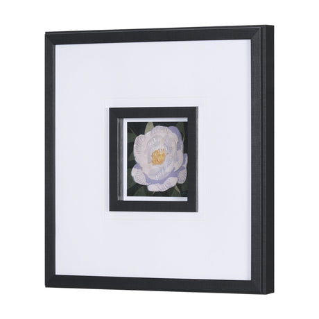 Flower Portrait V by Mercana Studio a Hand Embellished Textured Framed Art Print Matted under Glass by Mercana at Eve Furniture
