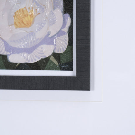 Flower Portrait V by Mercana Studio a Hand Embellished Textured Framed Art Print Matted under Glass by Mercana at Eve Furniture