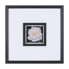 Flower Portrait V by Mercana Studio a Hand Embellished Textured Framed Art Print Matted under Glass by Mercana at Eve Furniture