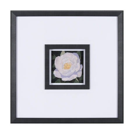 Flower Portrait V by Mercana Studio a Hand Embellished Textured Framed Art Print Matted under Glass by Mercana at Eve Furniture