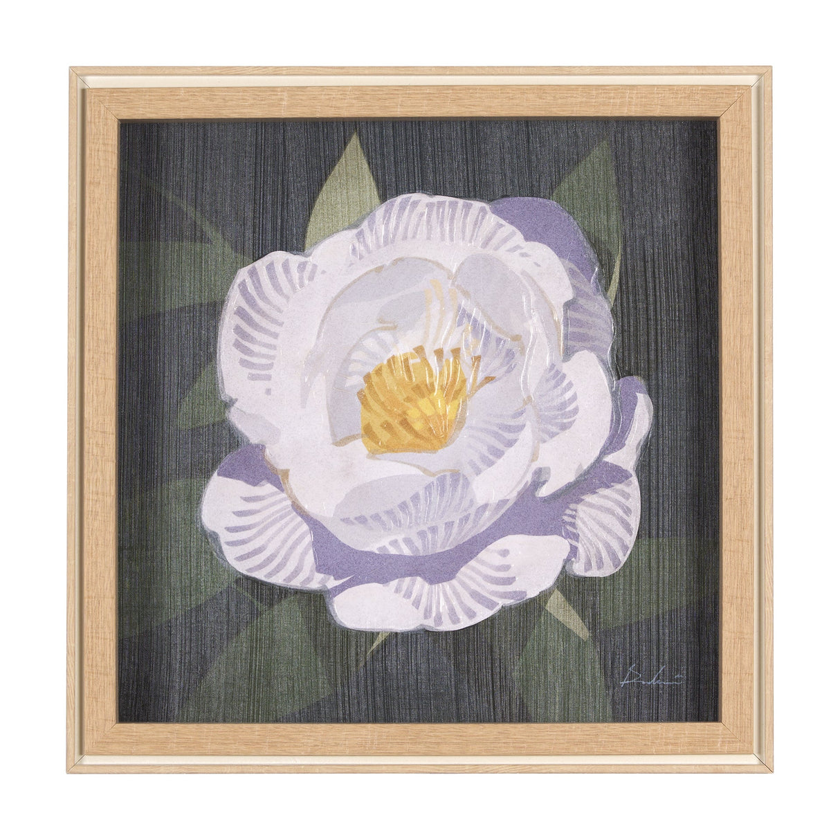 Flower Portrait V (PEONY) by Mercana Studio a Hand Embellished Textured Framed Art Print by Mercana at Eve Furniture