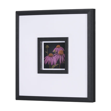 Flower Portrait VI by Mercana Studio a Hand Embellished Textured Framed Art Print Matted under Glass by Mercana at Eve Furniture