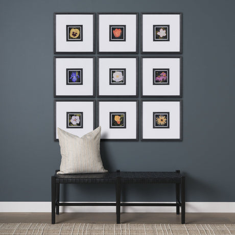 Flower Portrait VI by Mercana Studio a Hand Embellished Textured Framed Art Print Matted under Glass by Mercana at Eve Furniture