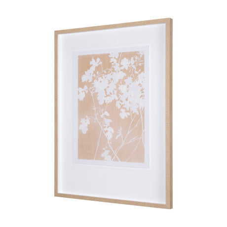 Flower Silhouette-Jasmine by Mercana Studio Hand Embelished Framed Art Print Matted under Glass by Mercana at Eve Furniture