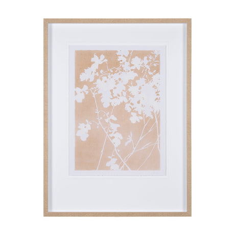 Flower Silhouette-Jasmine by Mercana Studio Hand Embelished Framed Art Print Matted under Glass by Mercana at Eve Furniture