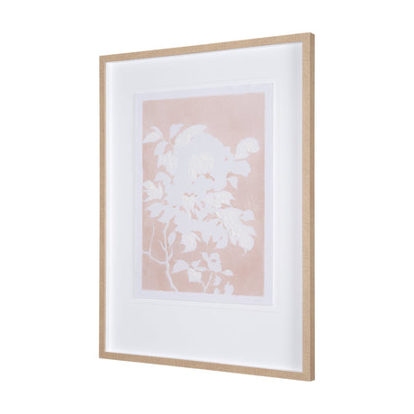 Flower Silhouette-Peony by Mercana Studio Hand Embellished Framed Art Print Matted under Glass by Mercana at Eve Furniture