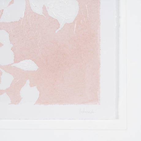 Flower Silhouette-Peony by Mercana Studio Hand Embellished Framed Art Print Matted under Glass by Mercana at Eve Furniture