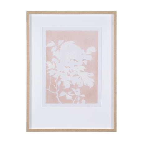 Flower Silhouette-Peony by Mercana Studio Hand Embellished Framed Art Print Matted under Glass by Mercana at Eve Furniture