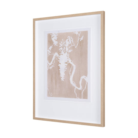 Flower Silhouette-Wisteria by Mercana Studio Hand Embellished Framed Art Print Matted under Glass by Mercana at Eve Furniture
