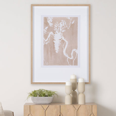 Flower Silhouette-Wisteria by Mercana Studio Hand Embellished Framed Art Print Matted under Glass by Mercana at Eve Furniture